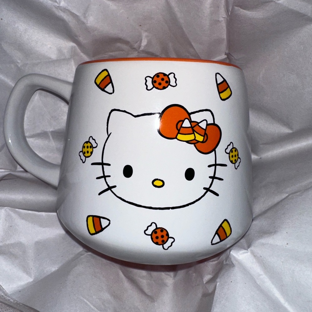 Hello Kitty Candy Corn Halloween Coffee Mug